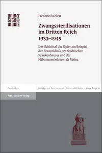 Zwangssterilisationen im Dritten Reich 1933-1945_cover