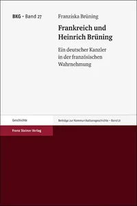 Frankreich und Heinrich Brüning_cover