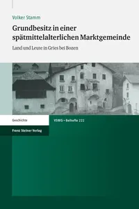 Grundbesitz in einer spätmittelalterlichen Marktgemeinde_cover