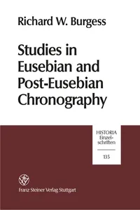Studies in Eusebian and Post-Eusebian Chronography_cover