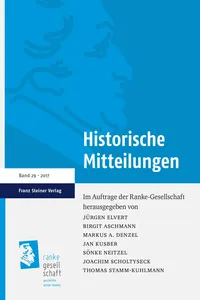 Historische Mitteilungen 29_cover