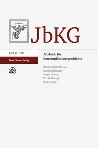 Jahrbuch für Kommunikationsgeschichte 19_cover