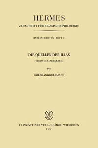 Die Quellen der "Ilias"_cover
