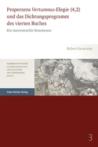 Properzens "Vertumnus"-Elegie und das Dichtungsprogramm des vierten Buches_cover