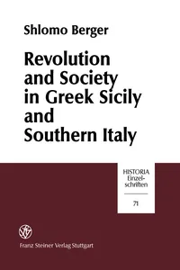 Revolution and Society in Greek Sicily and Southern Italy_cover