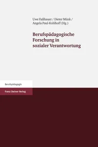Berufspädagogische Forschung in sozialer Verantwortung_cover