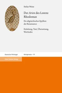 Der Arion des Lorenz Rhodoman_cover