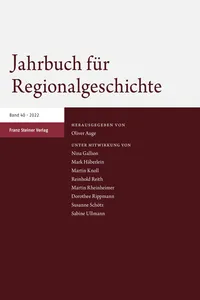 Jahrbuch für Regionalgeschichte 40_cover