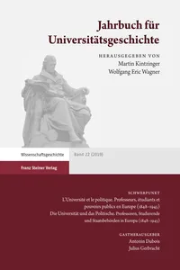 Jahrbuch für Universitätsgeschichte 22_cover