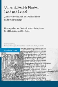 Universitäten für Fürsten, Land und Leute?_cover