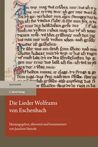 Die Lieder Wolframs von Eschenbach_cover