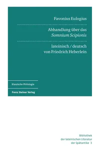 Favonius Eulogius: Abhandlung über das "Somnium Scipionis". Lateinisch und deutsch_cover