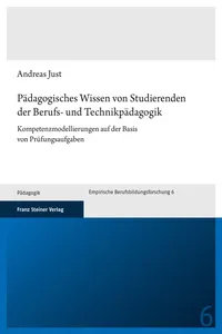 Pädagogisches Wissen von Studierenden der Berufs- und Technikpädagogik_cover
