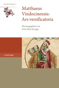 Matthaeus Vindocinensis: Ars versificatoria_cover