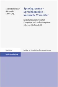 Sprachgrenzen – Sprachkontakte – kulturelle Vermittler_cover