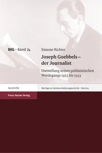 Joseph Goebbels – der Journalist_cover