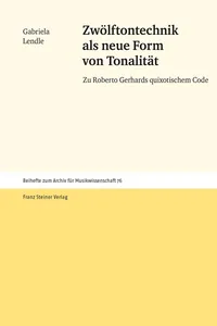 Zwölftontechnik als neue Form von Tonalität_cover