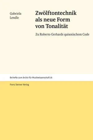 Zwölftontechnik als neue Form von Tonalität