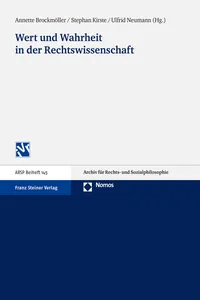 Wert und Wahrheit in der Rechtswissenschaft_cover