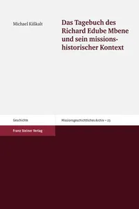 Das Tagebuch des Richard Edube Mbene und sein missionshistorischer Kontext_cover