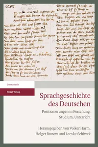 Sprachgeschichte des Deutschen_cover