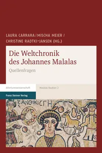 Die Weltchronik des Johannes Malalas_cover