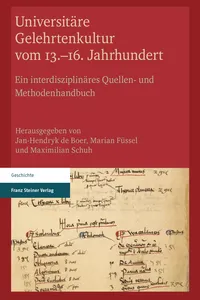 Universitäre Gelehrtenkultur vom 13.–16. Jahrhundert_cover