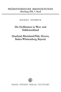 Die Gießformen in West- und Süddeutschland_cover