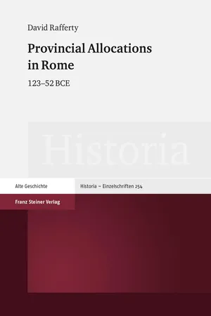 Provincial Allocations in Rome