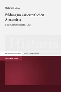 Bildung im kaiserzeitlichen Alexandria_cover