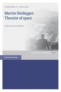 Martin Heidegger: Theorist of space_cover