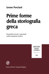 Prime forme della storiografia greca_cover