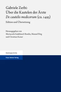 Gabriele Zerbi: Über die Kautelen der Ärzte / "De cautelis medicorum_cover