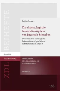 Das dialektologische Informationssystem von Bayerisch-Schwaben_cover