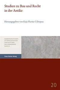 Studien zu Bau und Recht in der Antike_cover