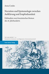 Narration und Epistemologie zwischen Aufklärung und Empfindsamkeit_cover