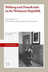 Bildung und Demokratie in der Weimarer Republik_cover