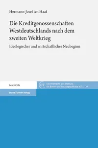 Die Kreditgenossenschaften Westdeutschlands nach dem zweiten Weltkrieg_cover