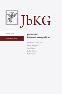 Jahrbuch für Kommunikationsgeschichte 23_cover