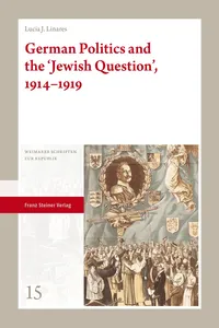 German Politics and the 'Jewish Question', 1914–1919_cover