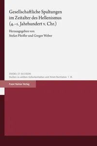Gesellschaftliche Spaltungen im Zeitalter des Hellenismus_cover