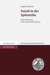 Suizid in der Spätantike_cover