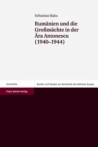 Rumänien und die Großmächte in der Ära Antonescu_cover