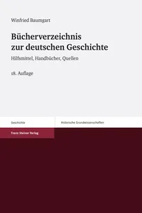 Bücherverzeichnis zur deutschen Geschichte_cover