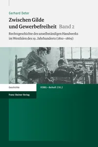 Zwischen Gilde und Gewerbefreiheit. Bd. 2_cover