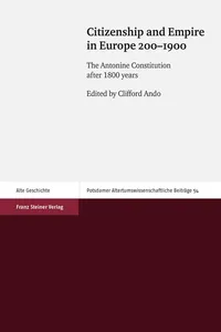 Citizenship and Empire in Europe 200–1900_cover