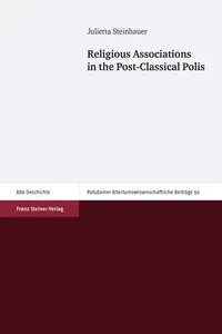 Religious Associations in the Post-Classical Polis_cover
