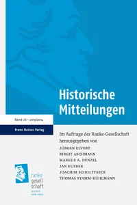 Historische Mitteilungen 26_cover