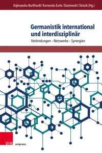 Germanistik international und interdisziplinär_cover