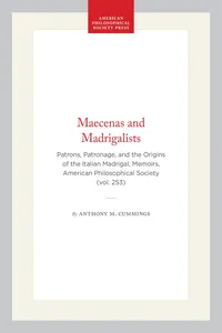 Maecenas and Madrigalists_cover